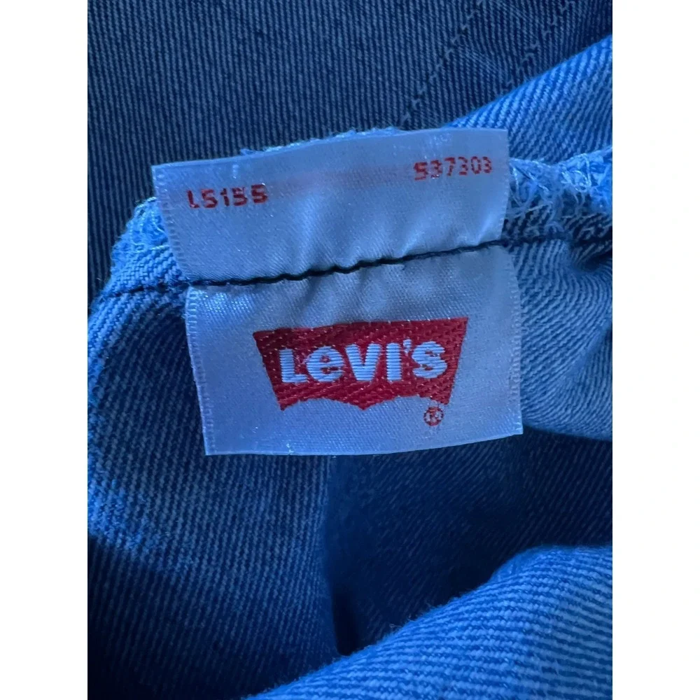 Levi's 501 40x32 (38x28) Button Fly Light Wash Fade Faded Blue Jeans Red Batwing